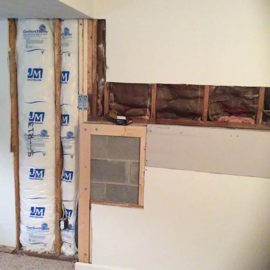 Wall insulation replacement during Structural Drying in Dover